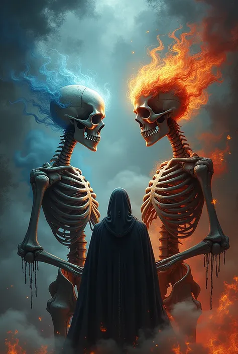 Imagine a wedding between heaven and hell starring two skulls, a skull-priest.