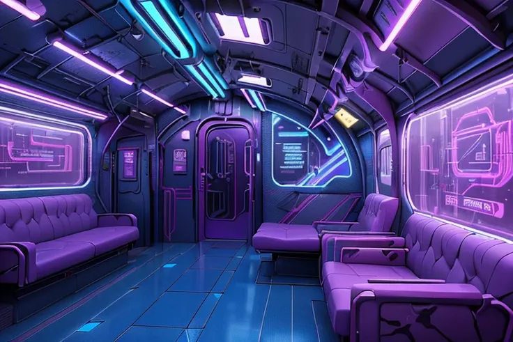 Cyberpunk style train image, Blue and purple neon signage，Abstract graffiti on the train, in jungle，trains,(1 girl:1.4), luring,(8K, Award-winning, Best quality, A high resolution, high detal, Anatomically correct, ctextured skin, 1 girl:1.3),(trains:1.3)F...