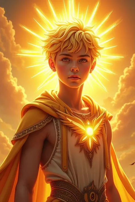 Teenage boy the Sun God 