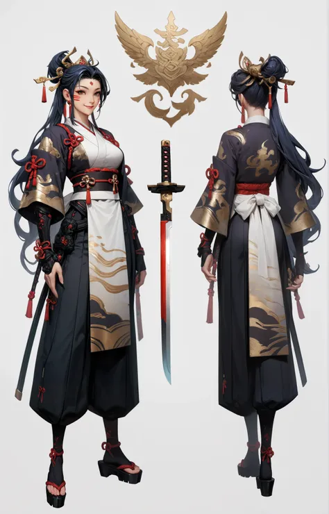  high resolution,  Theres nothing there,  best quality, masterpiece,  Intricate Details ,  ridiculous results , 4K, Semi-realistic,, The character design is excellent, Reference Table, simple white background, Color Guide, (Multiple Views), (whole body), 1...