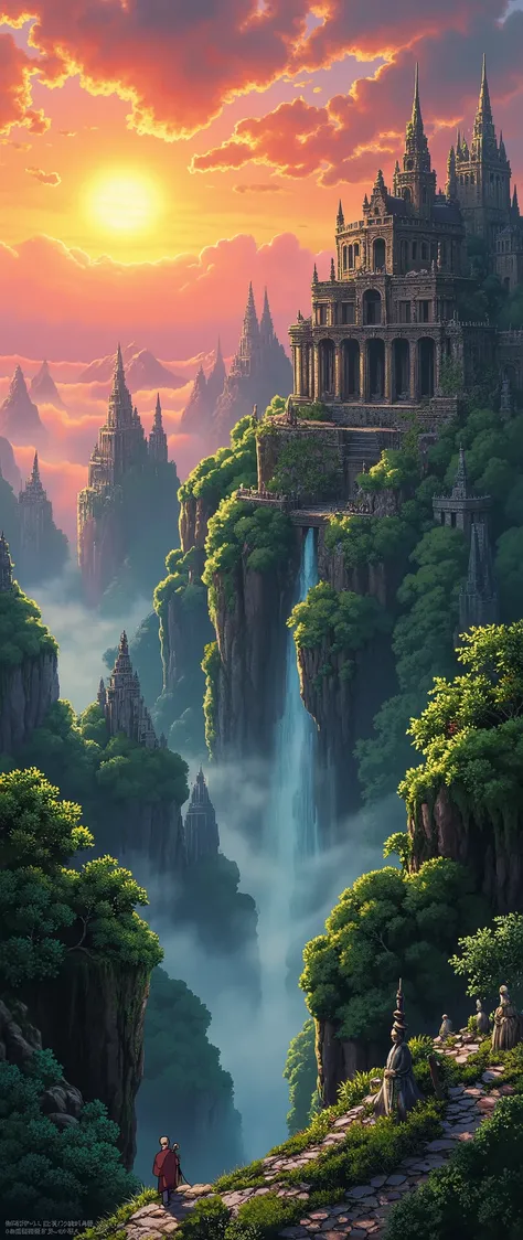 (masterpiece:1.2,Exceptional Quality,Mirror-like, Movie-like Experience , best illustration :2.0, super detailed.2.0),16k,wallpaper,(Ruins of an ancient city floating in the sky:2.0),( Remains of Civilization in an Ancient, Advanced Ancient City that Colla...