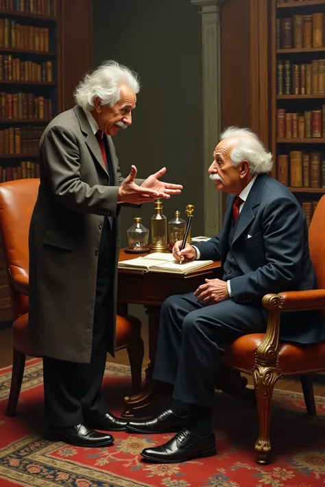 Albert Einstein advising Juan Carlos