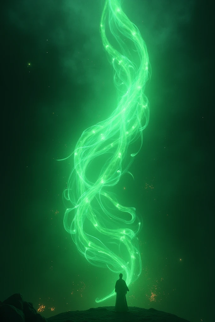 Green fire flame 