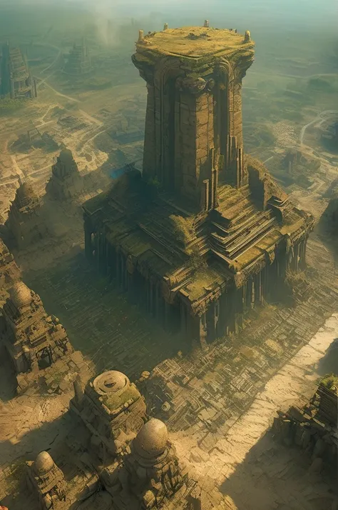  Aerial view of Ancient Ruins showing huge buildings and giant alien statues, beksinski and dan munford,  Greg Beeple  , ( ( ( ( ( dan munford ) ) ) ) ),  BeepleとJean Girard , josan gonzales and dan munford,  Paul Rea 、Beeple ,  ancient ruins、Different pla...