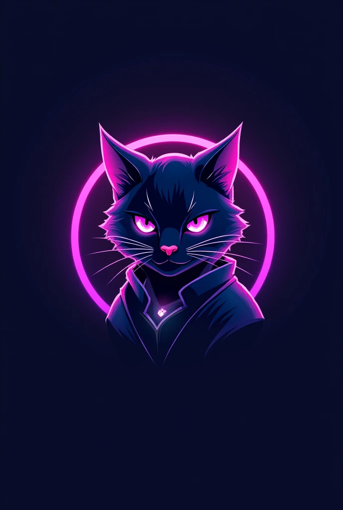  Heres a message for your gaming logo :

" Design an elegant and dynamic gaming logo for Blue Gaming .  The logo should include an anime-inspired character cat , purple color,  The character must have a confident attitude ,  decisive expression ,  that cap...