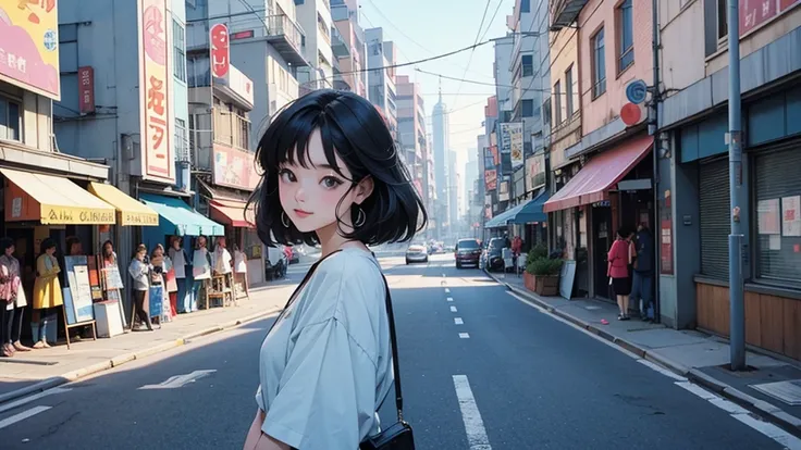 lo-fi, cill,  city pop, Beauty, Retro,  nostalgic ,