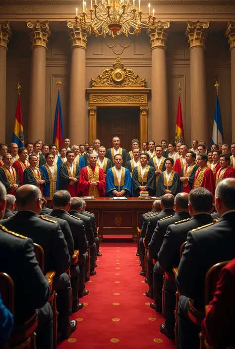 Presidents of Ecuador in an assembly