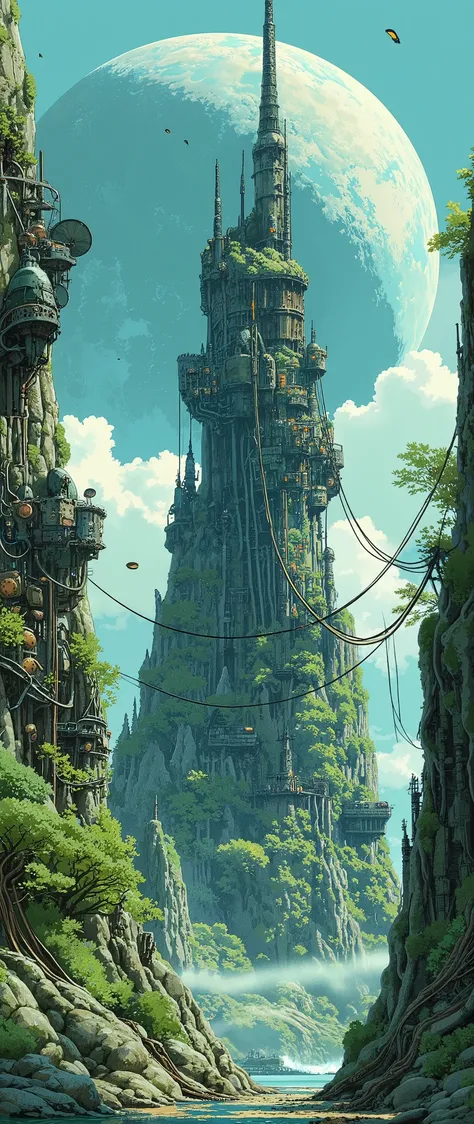 (masterpiece:1.2,Exceptional Quality,Mirror-like, Movie-like Experience , best illustration :2.0, super detailed.2.0),16k,wallpaper,( Fictional Planets :2.0),(Machine Planet :2.0),(Ruins of an ancient city:2.0),( Ancient City Ruins of Ancient Advanced Mach...