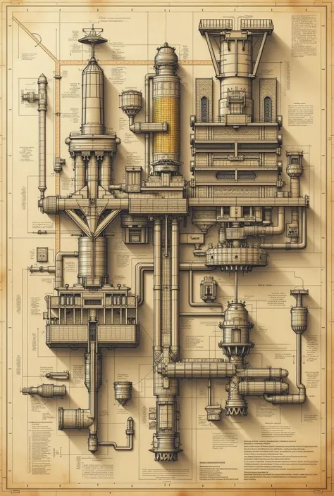 plans of an industrial pasta plant