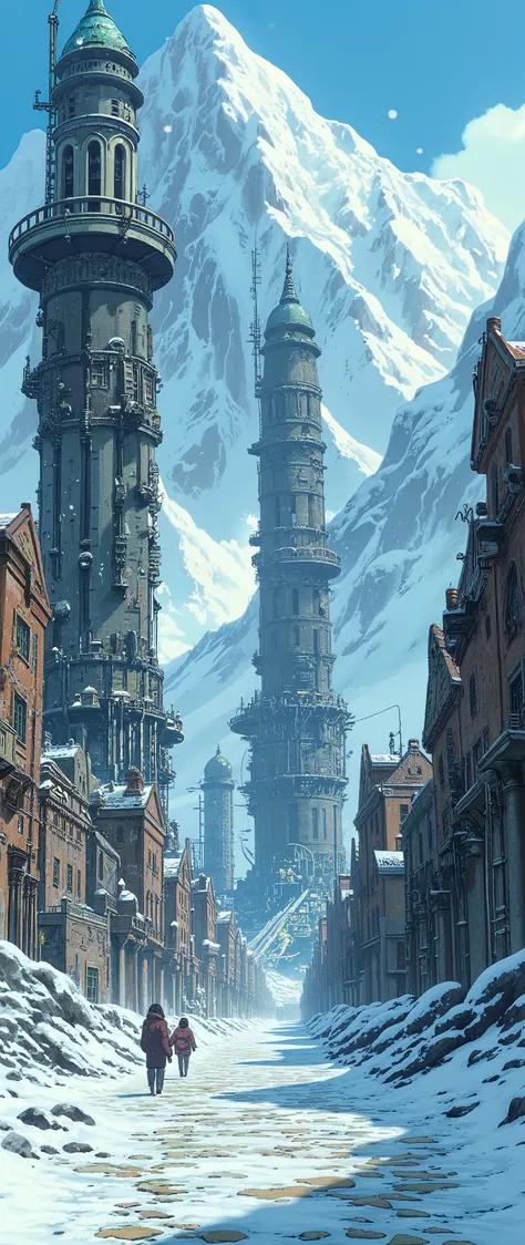 (masterpiece:1.2,Exceptional Quality,Mirror-like, Movie-like Experience , best illustration :2.0, super detailed.2.0),16k,wallpaper,(Ruins of an ancient city:2.0),(Remains of a mechanical civilization in an ancient, advanced ancient city that has collapsed...