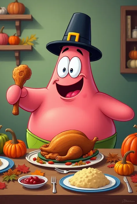 Mr karb said. Okay patrick star we’re ready for the centerpiece thanksgiving 