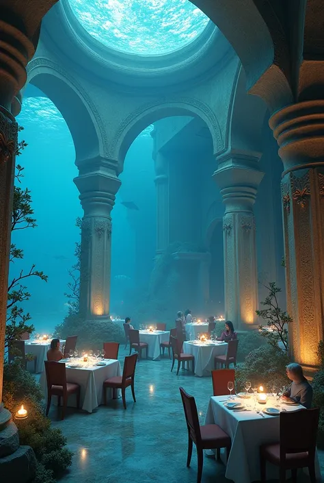 Undersea Temple style restaurant　Interior