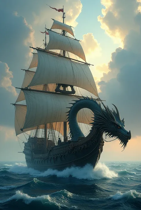 A ship like a dragon