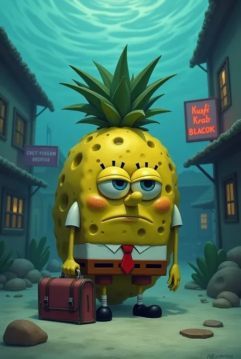 Leaving home spongebob sad 