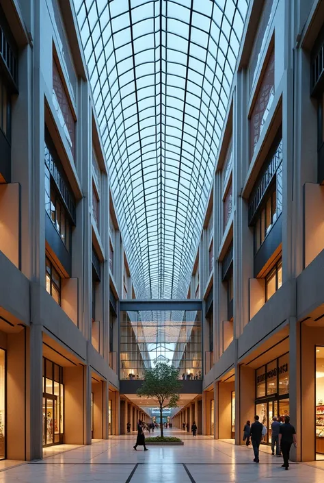 DESIGN OF A FAÇADE WITH A GLASS ROOF IN THE CENTER OF A SHOPPING MALL IN ICA