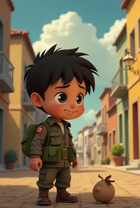 Raymundo, already a little younger, was an orphan and poor, but BECAUSE OF THE TERROR OF CRYING, HE DIDNT KNOW HOW TO PROTECT HIMSELF, HE WANTED TO DISAPPEAR.,  BUT HE REMEMBERED THAT A NEIGHBOR HAD TOLD HIS NEPHEW TO BE A SOLDIER AND IT OCCURRED TO HIM TO...