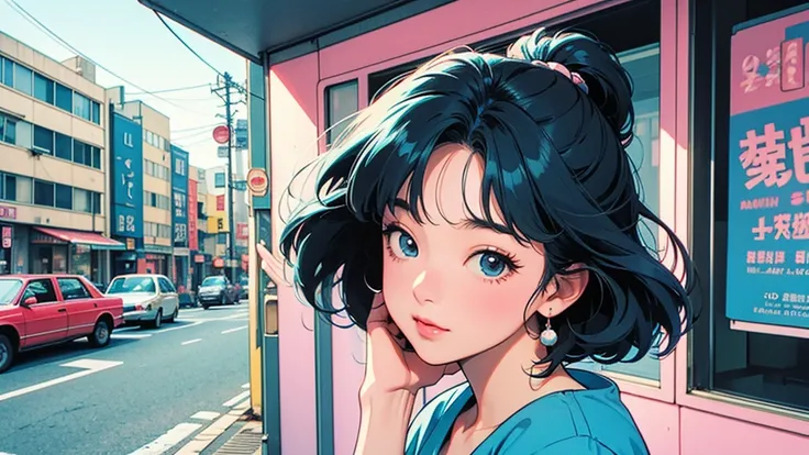 lo-fi, cill,  city pop,  Scenery, New Retro,  nostalgic , stay with me, Matsubara Miki, 80s culture,  Retro Pop Illustrations, Fancy,