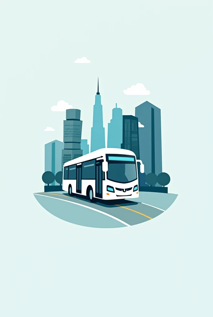 Logo of an application that shows the connection and efficiency of using bus routes that expresses authenticity and trust.