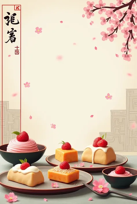 Menu background Japanese menu desserts