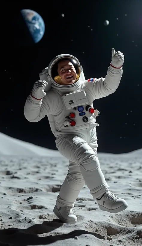 Elom musk dancing on the moon