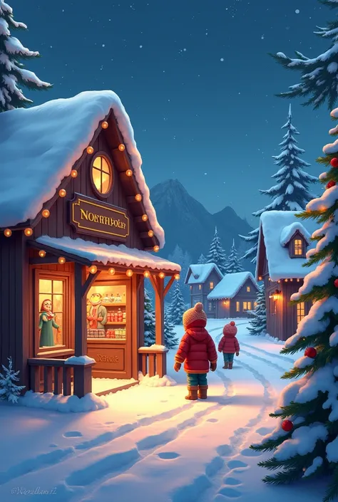 North Pole card with day 23:  you arrived well ?  Now its time to go to storexxx to look for warm clothes and then in the same store you have some surprises to go for a walk with Santas helpers!! To enjoy !!