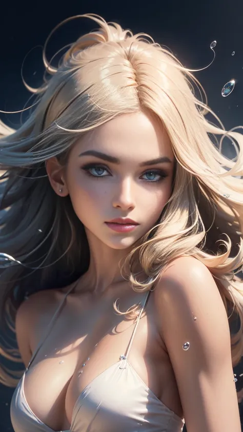 (masterpiece), (best quality), (Super detailed),(Messy hair),(illustration), (1 person), permanent,Sexy， fashion model, Looking at the audience, (interview), (Detailed background),Beautiful and delicate eyes, Delicate and beautiful face, floating,(High Sat...