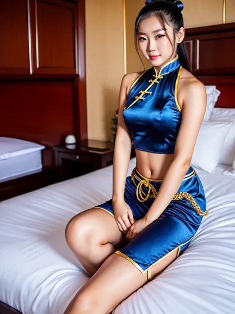 Girl, 22, Chinese, Yuan Herong, Chun-Li Outfit, Bedroom Setting