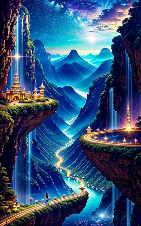 Spectacular views、 Future City、god秘的、 Vivid 、 is glittering、 magic 、 Surrealism、god々、 amazing、Little Star, beautiful scenery, Inspiring Scenery, Spectacular Scenery ,Breathtaking Scenery 