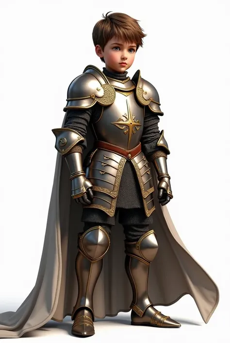 a boy knight   charector on white background