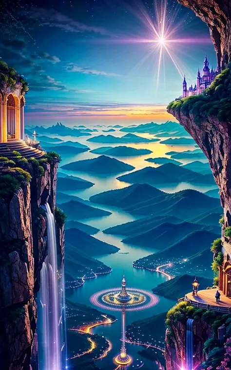 Spectacular views、 Future City、god秘的、 Vivid 、 is glittering、 magic 、 Surrealism、god々、 amazing、Little Star, beautiful scenery, Inspiring Scenery, Spectacular Scenery ,Breathtaking Scenery 