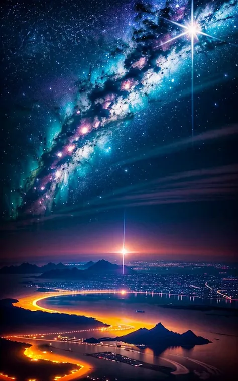 Spectacular views、 Future City、god秘的、 Vivid 、 is glittering、 magic 、 Surrealism、god々、 amazing、Little Star, beautiful scenery, Inspiring Scenery, Spectacular Scenery ,Breathtaking Scenery 