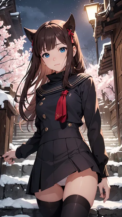 ((NSFW:1.8, masterpiece,  best quality,  high definition , UHD,  perfect pixels,  depth of writing, 4K, RTX, HDR)), 1 Girl, single, Alone,  beautiful anime girl,  Official Art,  beautiful art style in a cherry blossom grove,  anime character who stands up ...