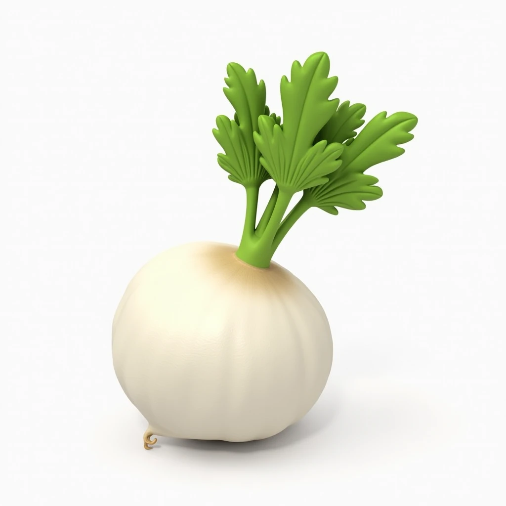 3D white color ball radish vegetable image, white color background & image size 550 X 440 pixels
