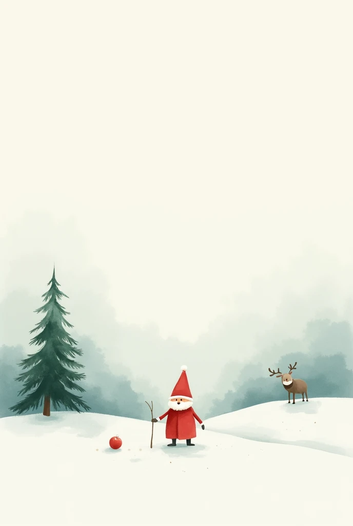 Image depiction of minimalist Christmas in watercolor