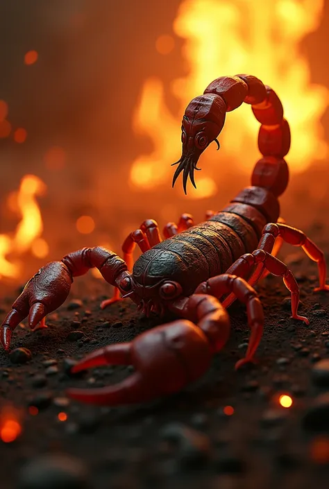 Pretty Scorpion in Fire 
