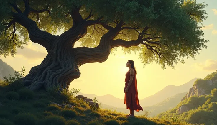 Cecrops’ Deep Respect for Athena’s Gift"

    Cecrops, with his serpent tail coiled beneath him, stands in awe as he gazes upon the flourishing olive tree that Athena has created. His eyes shine with admiration, knowing the city’s future is in the hands of...