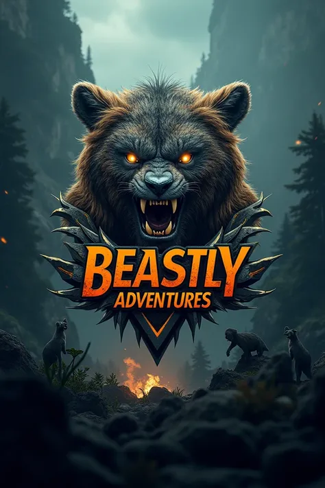 Make a YouTube cover photo logo on beastly Adventures 