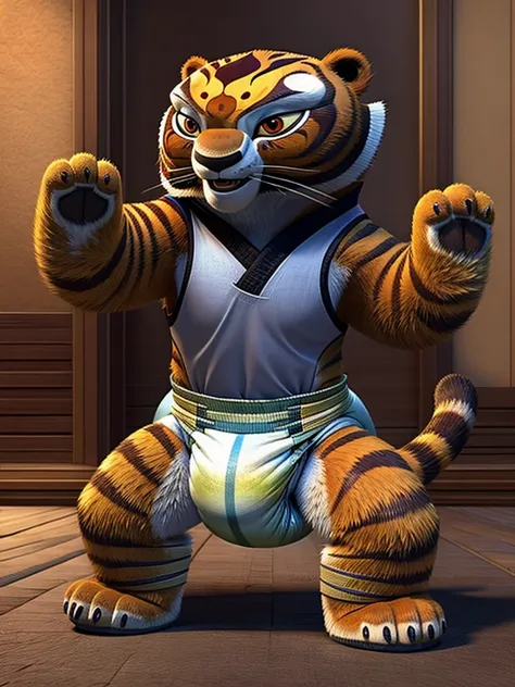 Master Tigress from Kung Fu Panda, DreamWorks Animated, Leotard, Diaper