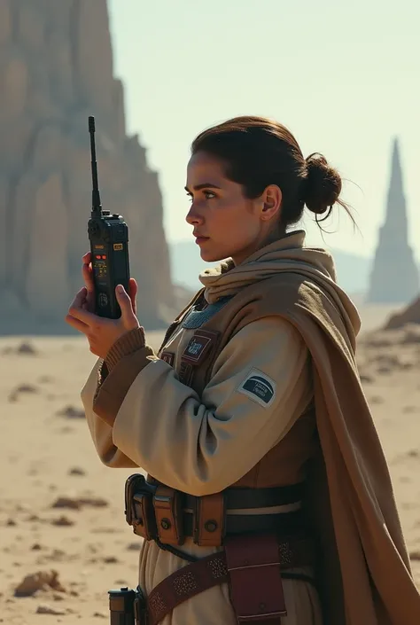 They have only Star Wars with a communicator in their hands trying to communicate with Leia 