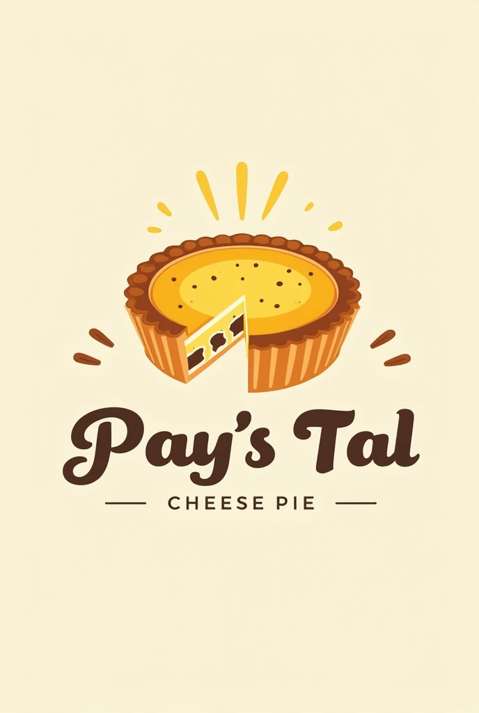 Logo of a cheese pie with the name of Pays tal