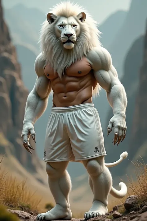 Cristiano Ronaldo and White Lion hybrid version 