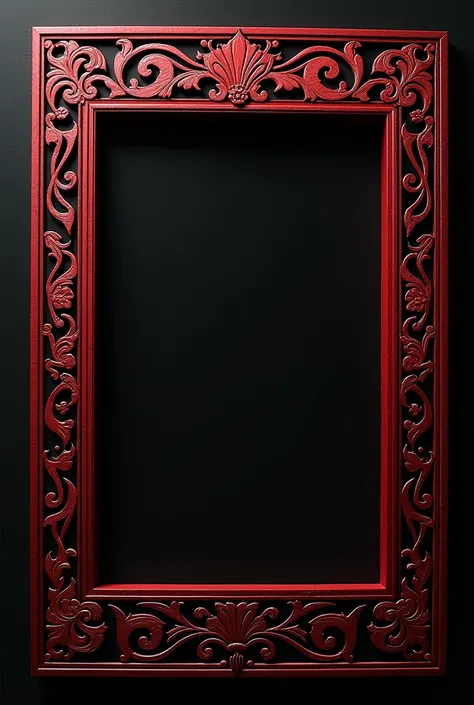  Beautiful frame screen size 9 :16 fullscreen ,  with unique batik engraving on the edge symbolizes sorrow and fortitude. Black and red base color 