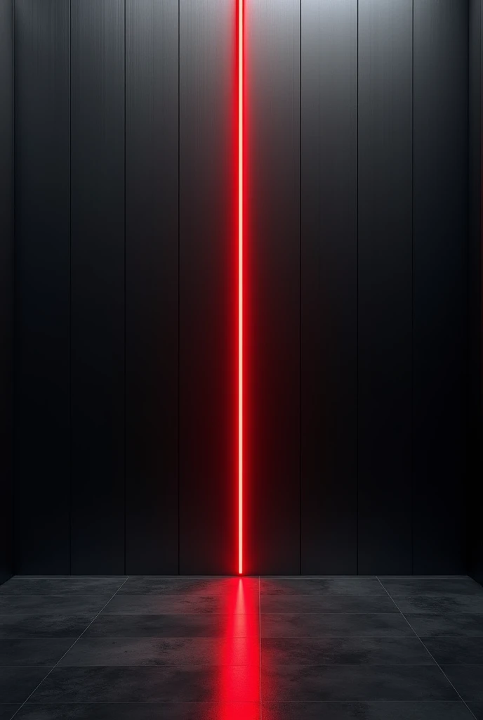 Dark metallic background with a thin red shade in the middle vertical no floor