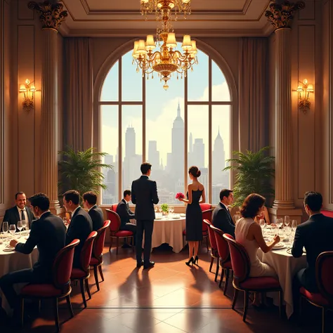 a luxurious restaurant