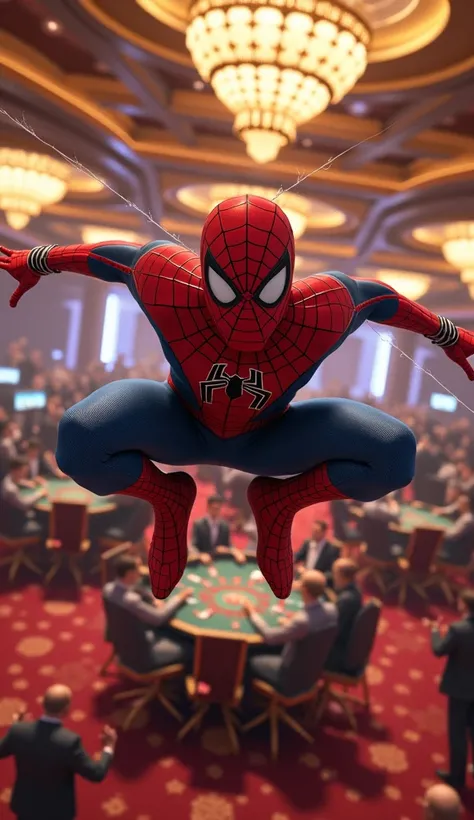 Spiderman in casino stage