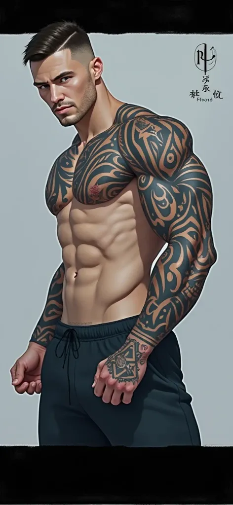 Tattoo, athletic  body
