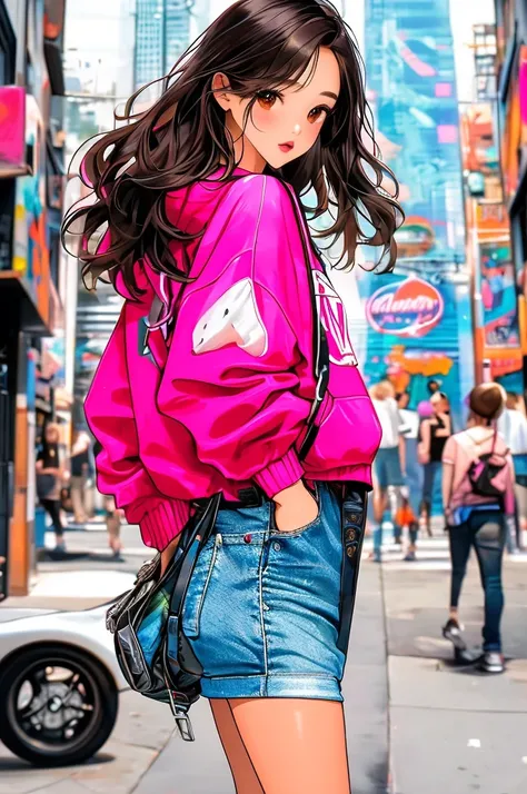 "Yuri is a confident, vibrant, and stylish young woman with a radiant personality. She has long, straight black hair with subtle highlights that flow effortlessly down her back. Her warm tan skin glows with a healthy, sun-kissed hue, and her sparkling brow...