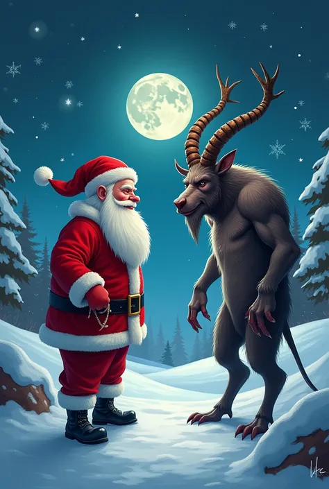 Santa Claus and krampus 




