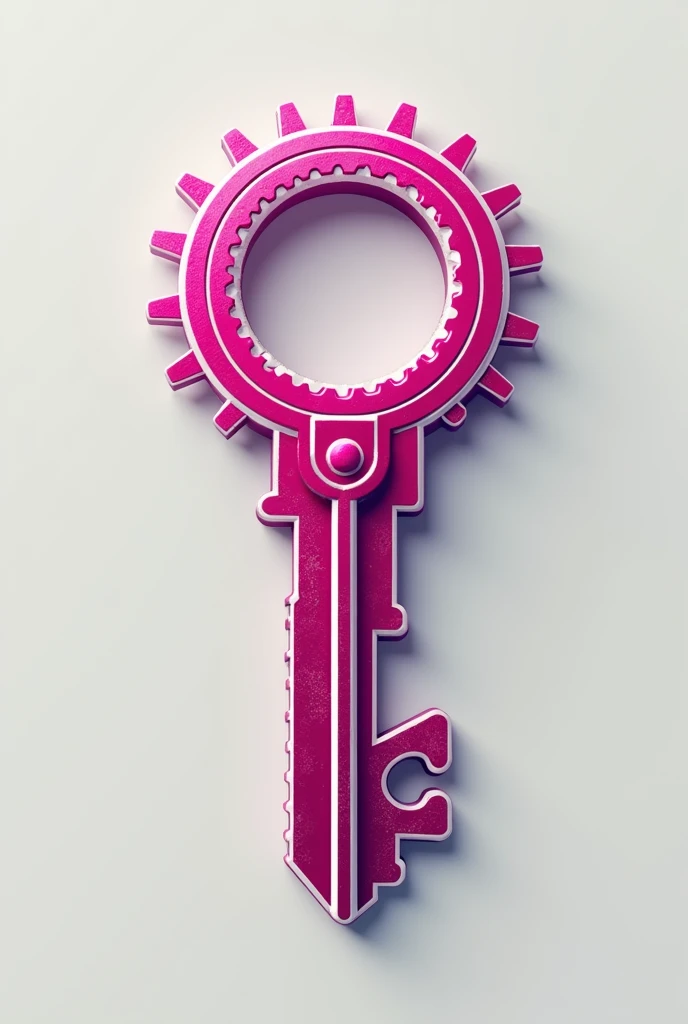  Logo for Miss Mecano 
Mechanical key with fuchsia white color and engine grease. 