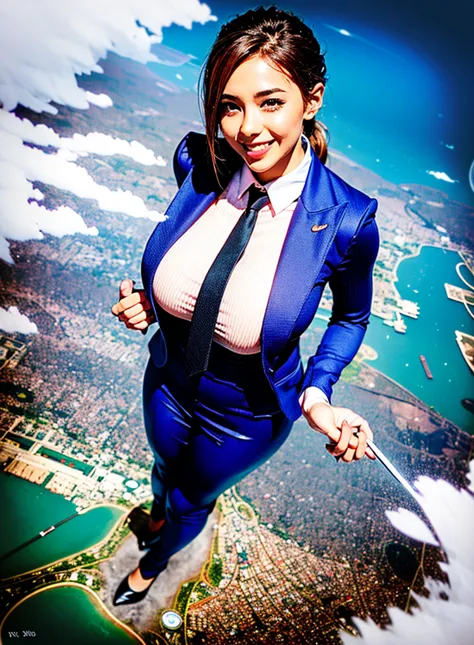 giantess art, (towering over a planet 1000’s of miles tall) bbw giant schoolgirl in distance walking across a planet, young wome...